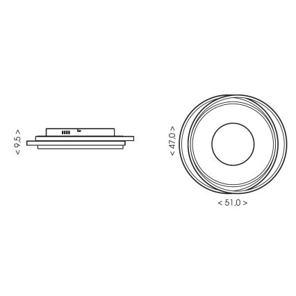 Brilagi - Plafoniera LED dimmerabile FLARE LED/84W/230V 3000-6000K 47x51 cm nera + telecomando