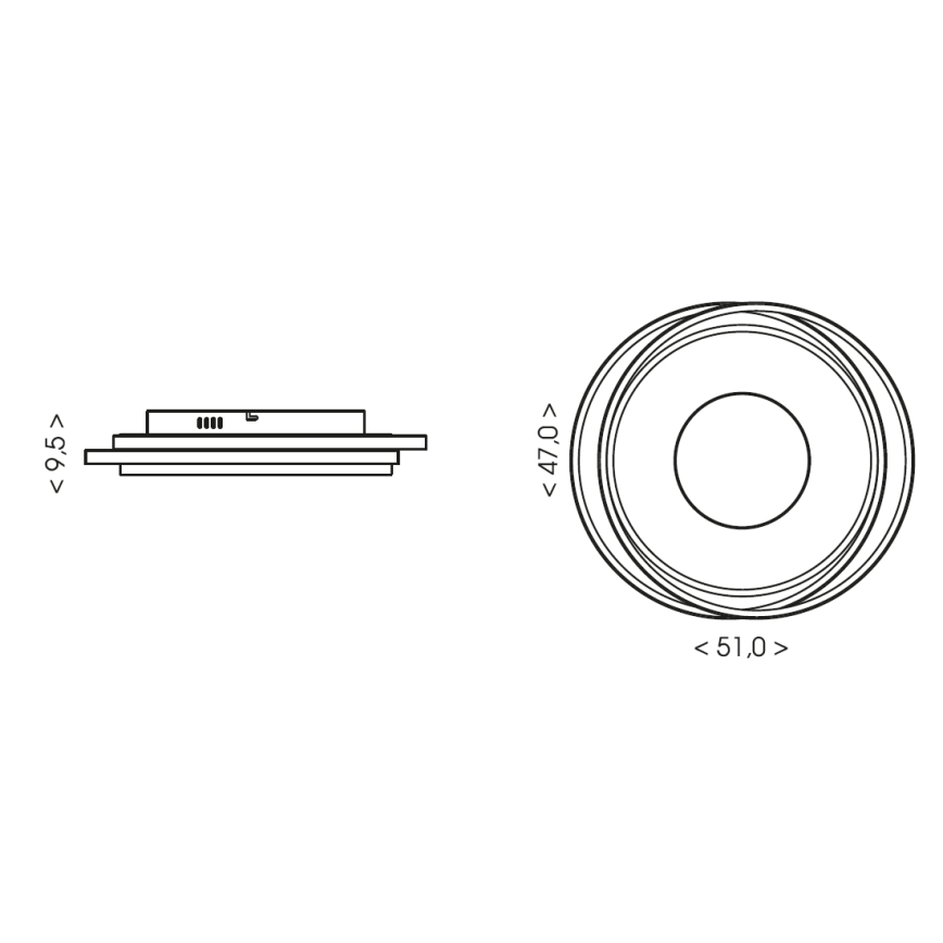 Brilagi - Plafoniera LED dimmerabile FLARE LED/84W/230V 3000-6000K 47x51 cm nera + telecomando