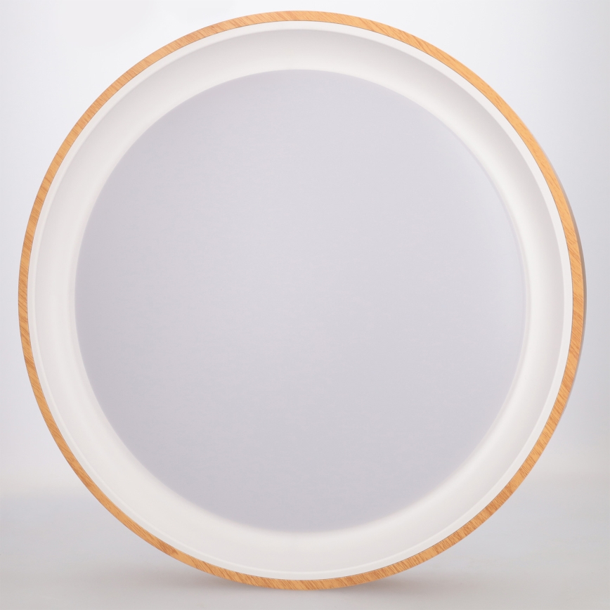Brilagi - Plafoniera LED dimmerabile FLOCO LED/48W/230V Ø 40 cm finitura effetto legno/bianco + telecomando incluso