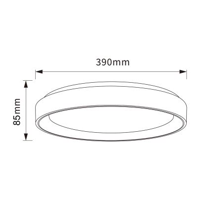 Brilagi - Plafoniera LED dimmerabile FLOCO LED/48W/230V Ø 40 cm finitura effetto legno/bianco + telecomando incluso