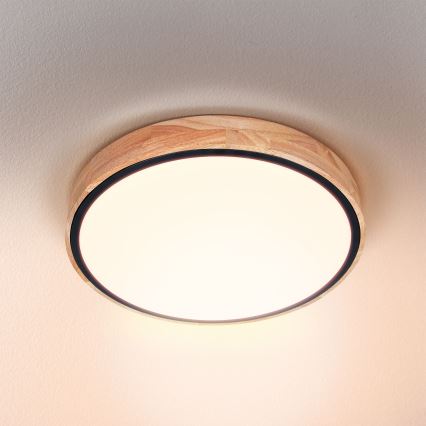 Brilagi - Plafoniera dimmerabile a LED GLORIA LED/48W/230V 3000-6500K rovere Ø 40 cm + telecomando