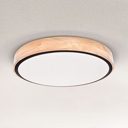 Brilagi - Plafoniera dimmerabile a LED GLORIA LED/48W/230V 3000-6500K rovere Ø 40 cm + telecomando