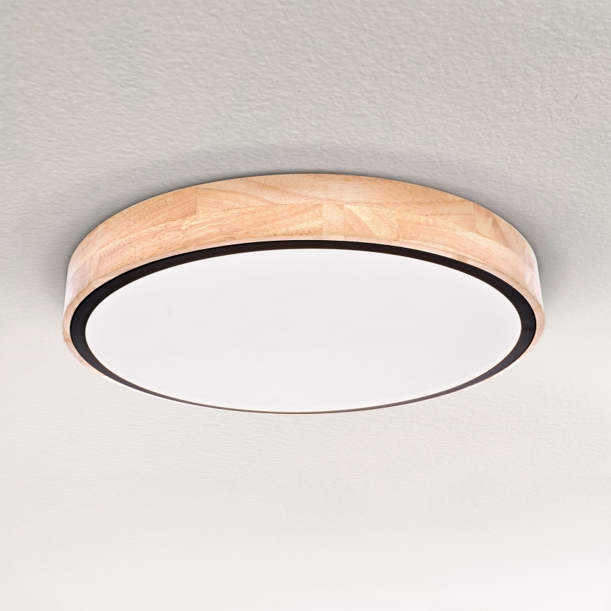 Brilagi - Plafoniera dimmerabile a LED GLORIA LED/48W/230V 3000-6500K rovere Ø 40 cm + telecomando