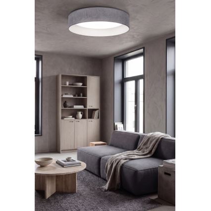 Brilagi - Plafoniera dimmerabile a LED VELVET SMARTIX STARS LED/24W/230V 3000-6000K diam. 45 cm grigio Wi-Fi Tuya Beacon + telecomando