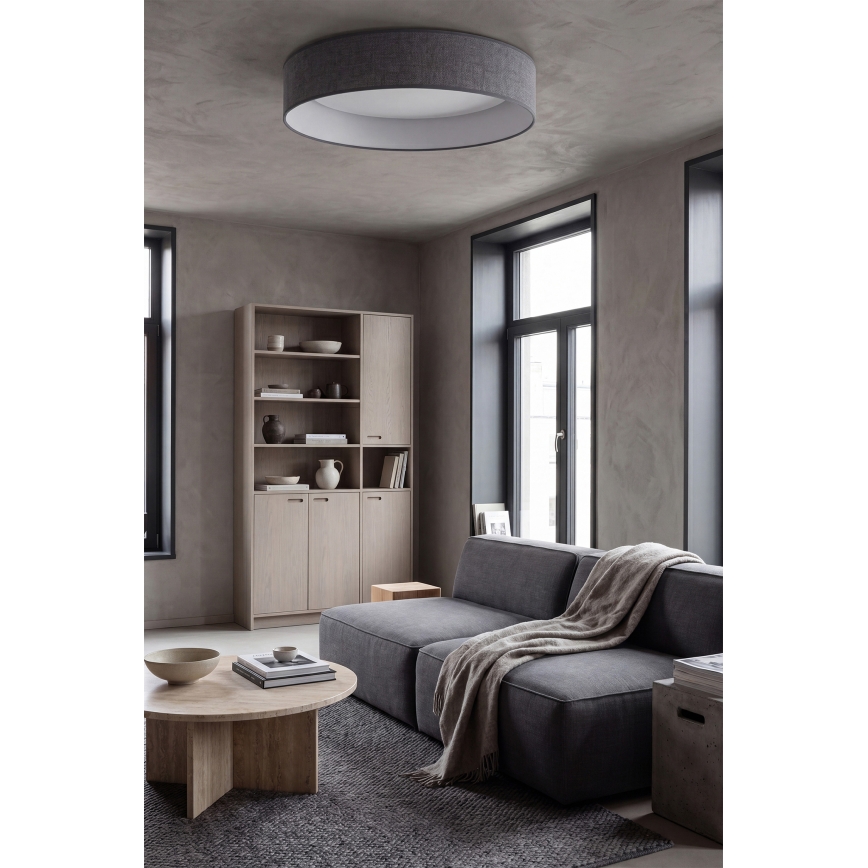 Brilagi - Plafoniera dimmerabile a LED VELVET SMARTIX STARS LED/24W/230V 3000-6000K diam. 45 cm grigio Wi-Fi Tuya Beacon + telecomando