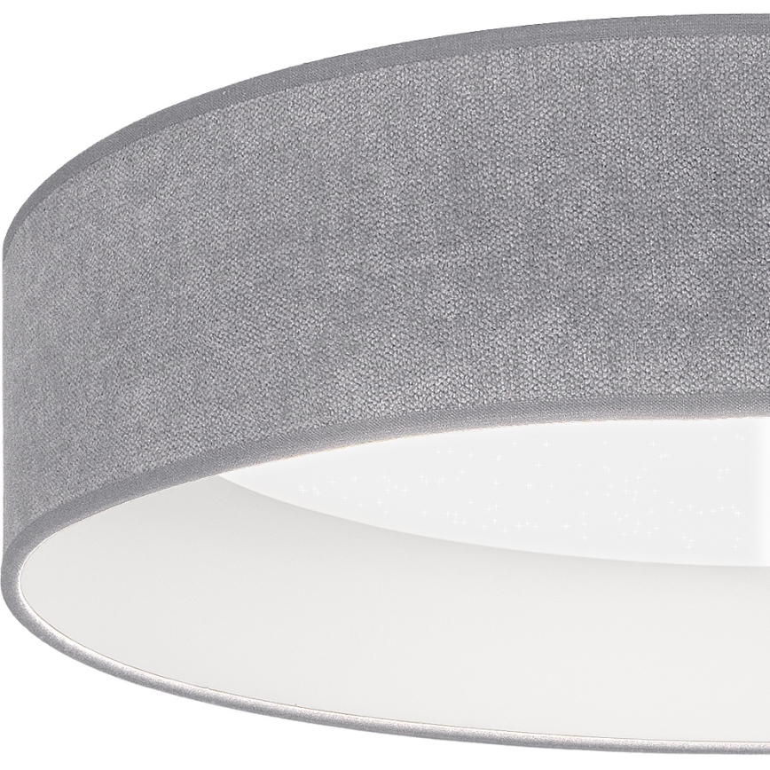 Brilagi - Plafoniera dimmerabile a LED VELVET SMARTIX STARS LED/24W/230V 3000-6000K diam. 45 cm grigio Wi-Fi Tuya Beacon + telecomando