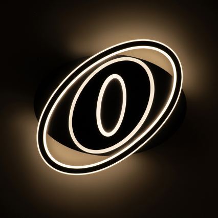 Brilagi - Plafoniera LED dimmerabile IRIS LED/78W/230V 3000-6000K 37x49 cm nero + telecomando