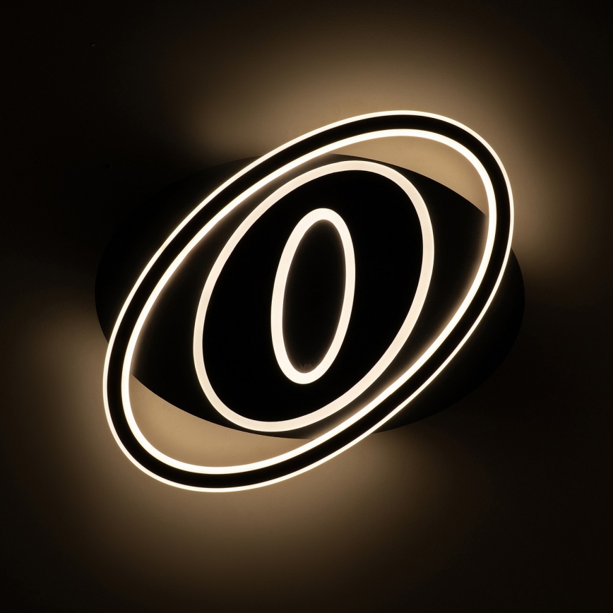 Brilagi - Plafoniera LED dimmerabile IRIS LED/78W/230V 3000-6000K 37x49 cm nero + telecomando