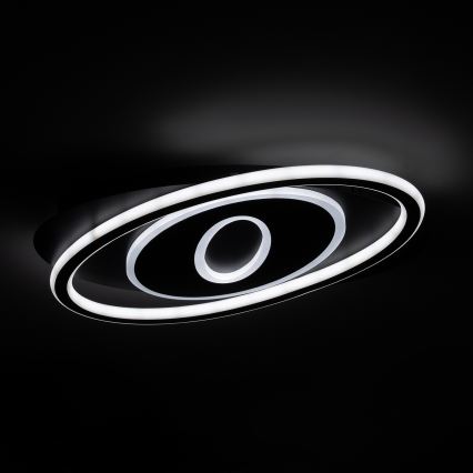 Brilagi - Plafoniera LED dimmerabile IRIS LED/78W/230V 3000-6000K 37x49 cm nero + telecomando