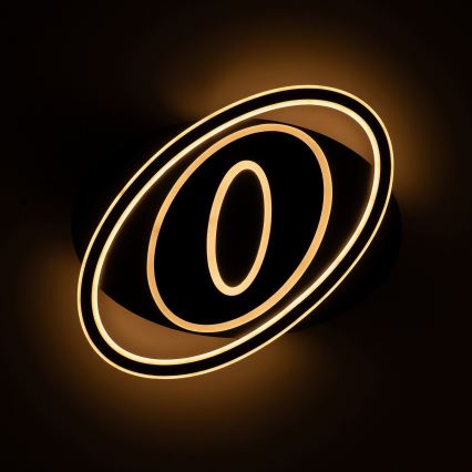 Brilagi - Plafoniera LED dimmerabile IRIS LED/78W/230V 3000-6000K 37x49 cm nero + telecomando
