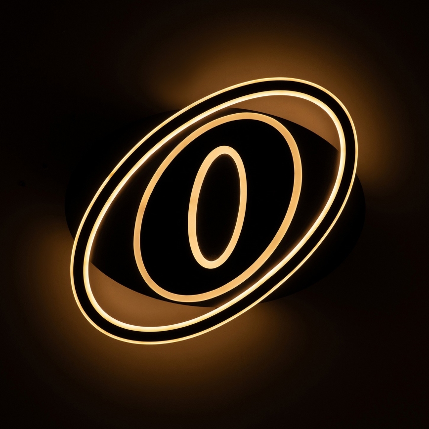 Brilagi - Plafoniera LED dimmerabile IRIS LED/78W/230V 3000-6000K 37x49 cm nero + telecomando