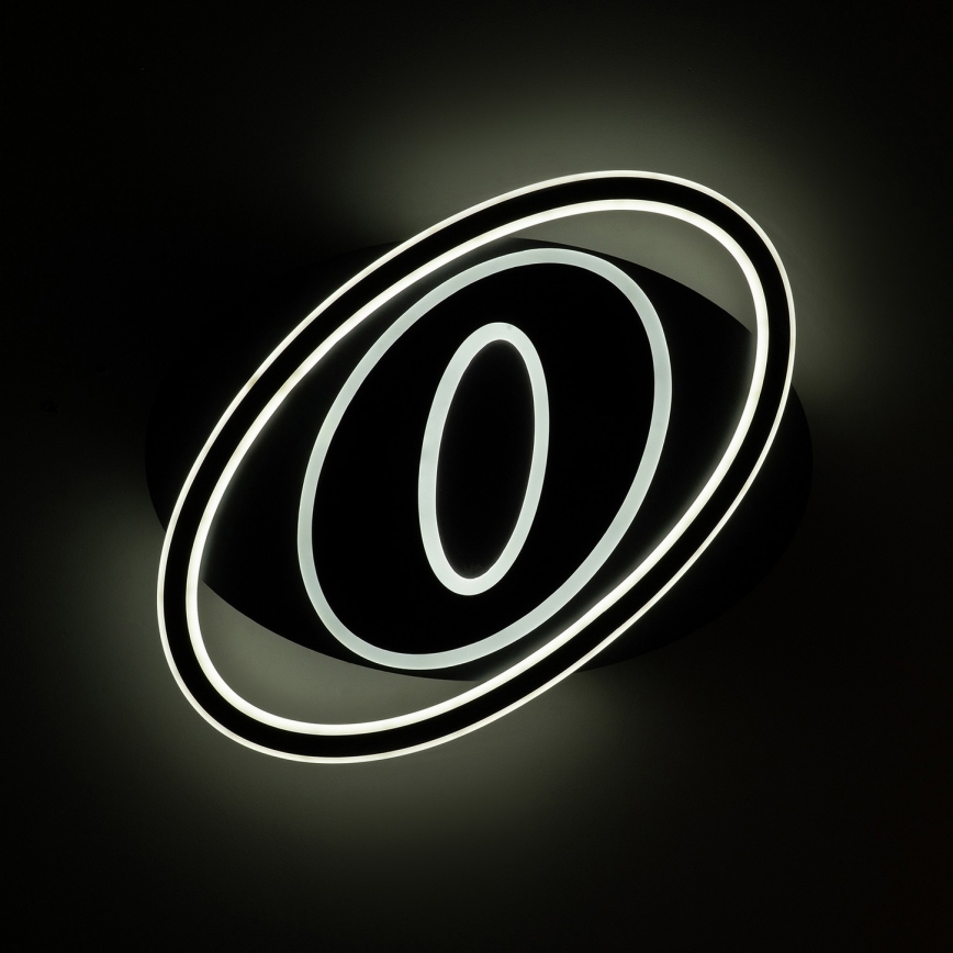 Brilagi - Plafoniera LED dimmerabile IRIS LED/78W/230V 3000-6000K 37x49 cm nero + telecomando