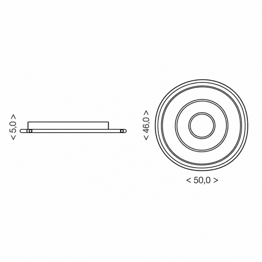 BRILAGI - Plafoniera da soffitto LED dimmerabile IRIS LED/83W/230V 3000-6000K 46x50 cm nero + telecomando
