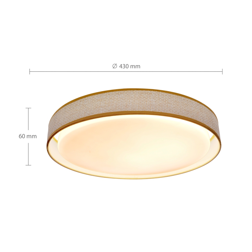Brilagi - Plafoniera LED dimmerabile KIANIA LED/48W/230V 3000-6500K diametro 43 cm + telecomando