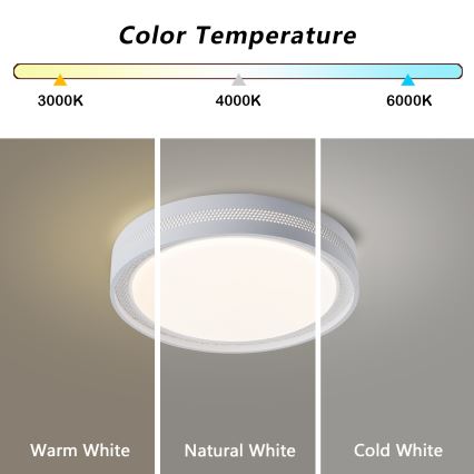 Brilagi - Plafoniera LED dimmerabile KREON LED/54W/230V 3000-6000K nero diam. 38 cm + telecomando