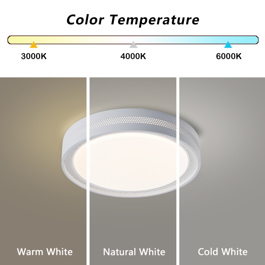 Brilagi - Plafoniera LED dimmerabile KREON LED/54W/230V 3000-6000K nero diam. 38 cm + telecomando