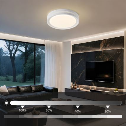 Brilagi - Plafoniera LED dimmerabile KREON LED/54W/230V 3000-6000K nero diam. 38 cm + telecomando