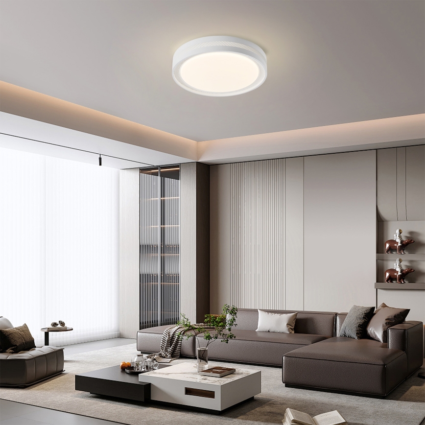 Brilagi - Plafoniera LED dimmerabile KREON LED/54W/230V 3000-6000K nero diam. 38 cm + telecomando