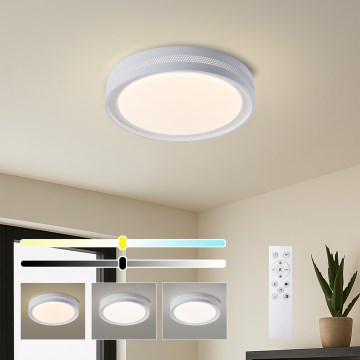 Brilagi - Plafoniera LED dimmerabile KREON LED/54W/230V 3000-6000K nero diam. 38 cm + telecomando