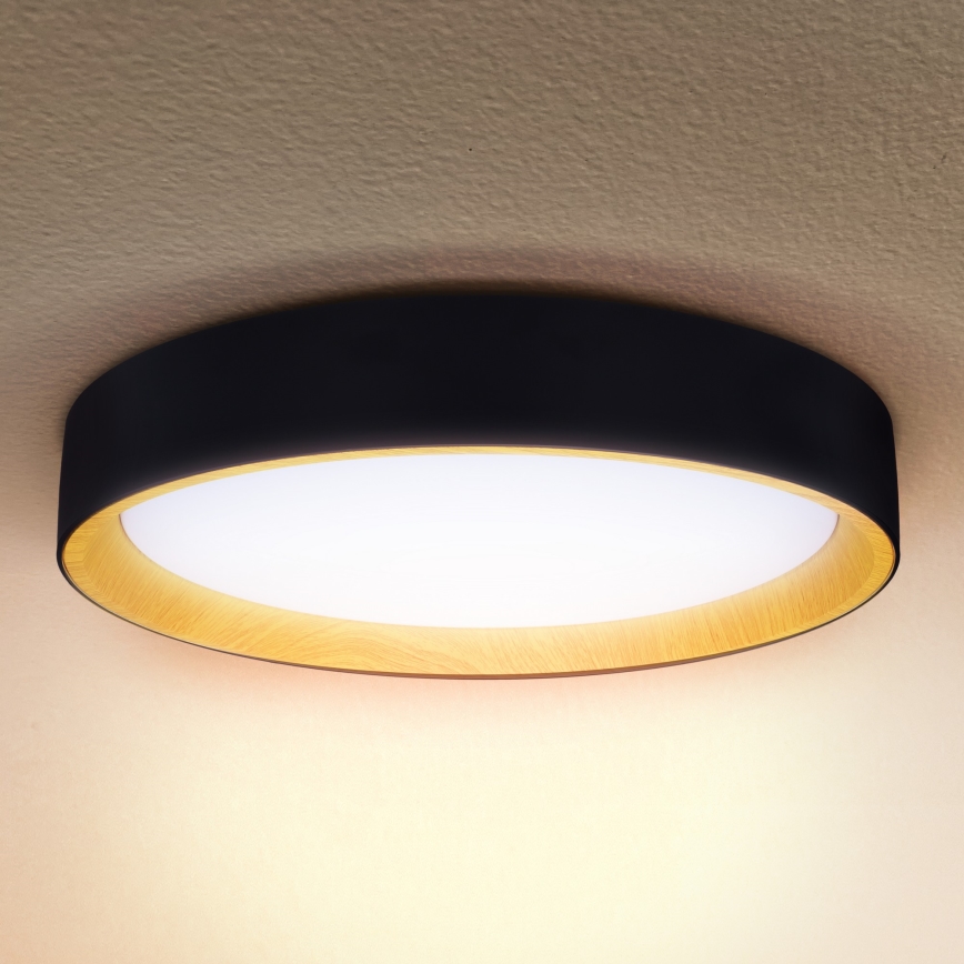 Brilagi - Plafoniera LED dimmerabile LARIOS LED/48W/230V 3000-6500K ø 39 cm nero + telecomando