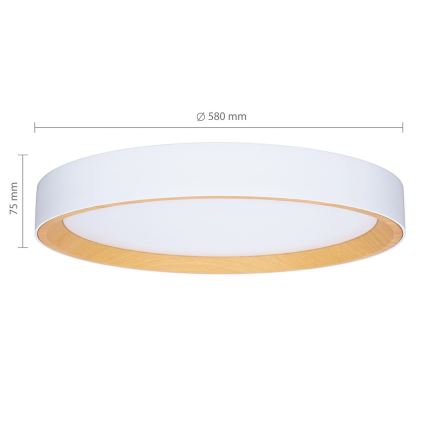 Brilagi - LED dimmerabile plafoniera LARIOS LED/72W/230V 3000-6500K bianco Ø 59 cm + telecomando