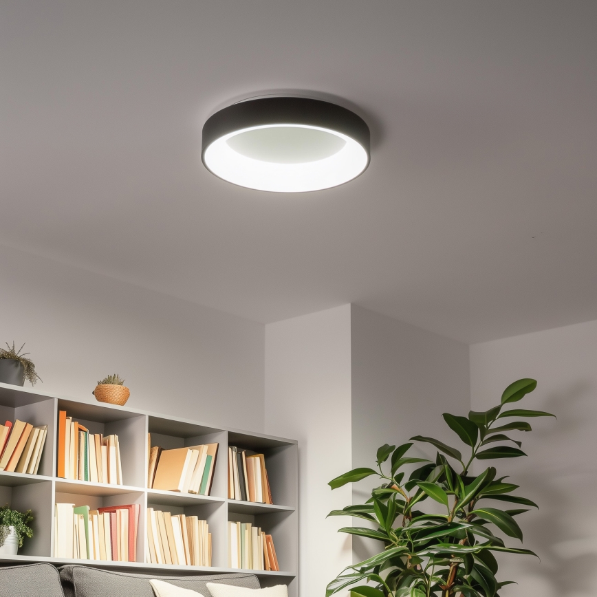 Brilagi - Plafoniera LED dimmerabile FALCON LED/40W/230V 3000-6500K Ø 45 cm nero + telecomando