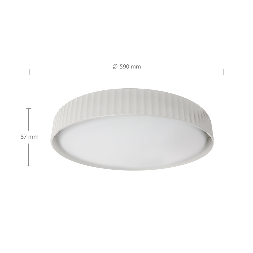 Brilagi - Plafoniera LED dimmerabile LUCIA LED/60W/230V 3000-6500K Ø 59 cm bianca + telecomando