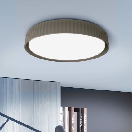 Brilagi - Plafoniera LED dimmerabile LUCIA LED/60W/230V 3000-6500K Ø 59 cm taupe + telecomando