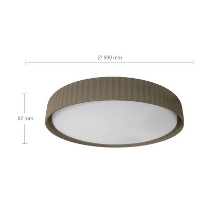 Brilagi - Plafoniera LED dimmerabile LUCIA LED/60W/230V 3000-6500K Ø 59 cm taupe + telecomando
