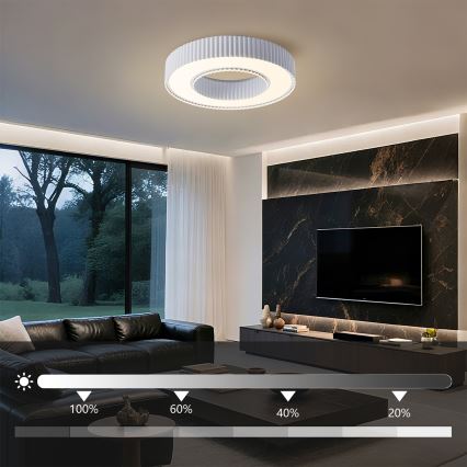 Brilagi - Plafoniera LED dimmerabile LUMIX LED/48W/230V 3000-6000K bianca Ø 50 cm + telecomando