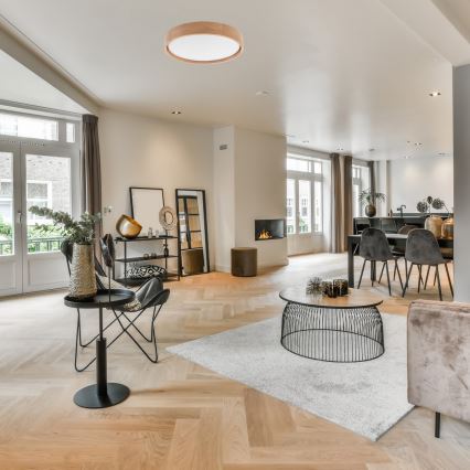 Brilagi - Plafoniera da soffitto LED dimmerabile MANAROLA LED/24W/230V Ø 42 cm 3000-6500K rovere + telecomando