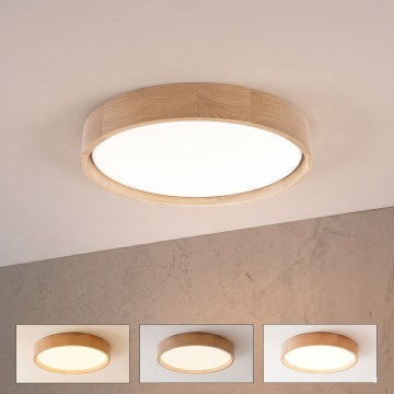 Brilagi - Plafoniera LED dimmerabile MANAROLA REMOTE LED/24W/230V 3000-6500K Ø 41 cm rovere + telecomando