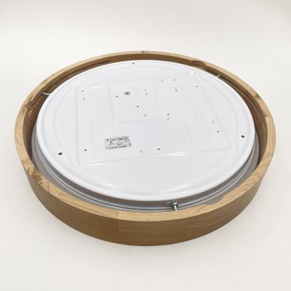 Brilagi - Plafoniera LED dimmerabile MANAROLA SMART STARS LED/24W/230V 3000-6000K Wi-Fi Tuya Beacon Ø 41 cm rovere + telecomando