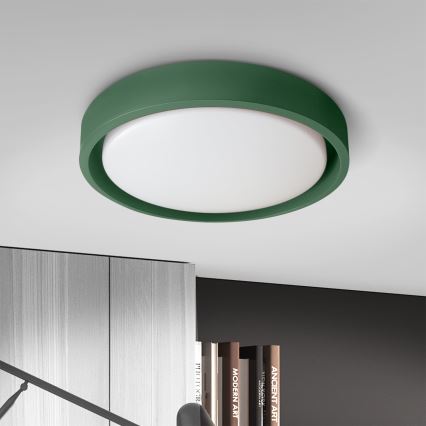 Brilagi - Plafoniera LED dimmerabile MATTEO LED/48W/230V 3000-6500K Ø 41 cm verde + telecomando incluso