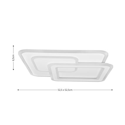 Brilagi - Plafoniera LED dimmerabile MODERN LED/80W/230V 2700-6500K 52,5x52,5 cm + telecomando