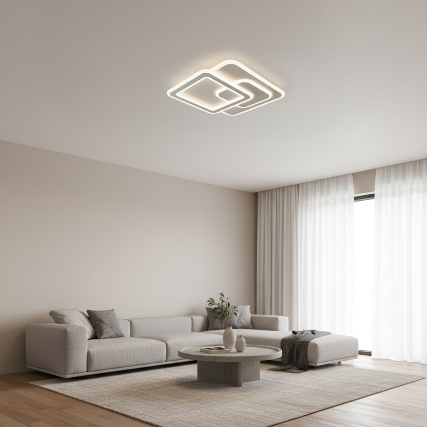 Brilagi - LED Dimmerabile plafoniera MODERN LED/80W/230V 3000-6000K 52,5x52,5 cm + telecomando