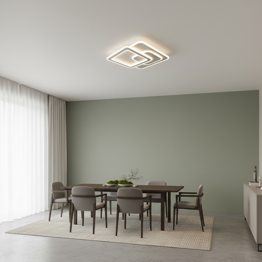 Brilagi - LED Dimmerabile plafoniera MODERN LED/80W/230V 3000-6000K 52,5x52,5 cm + telecomando