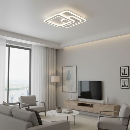 Brilagi - LED Dimmerabile plafoniera MODERN LED/80W/230V 3000-6000K 52,5x52,5 cm + telecomando
