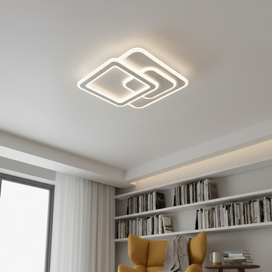 Brilagi - LED Dimmerabile plafoniera MODERN LED/80W/230V 3000-6000K 52,5x52,5 cm + telecomando