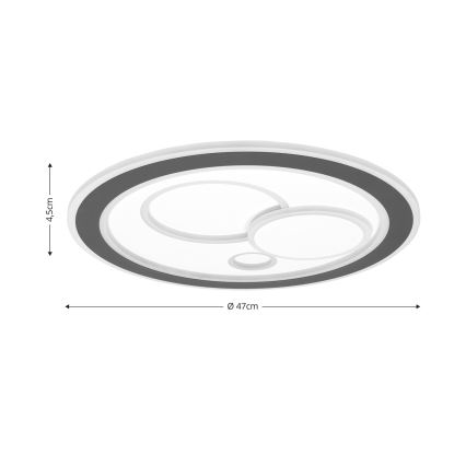 Brilagi - Plafoniera LED dimmerabile MODERN LED/89W/230V 2700-6500K diametro 47 cm + telecomando