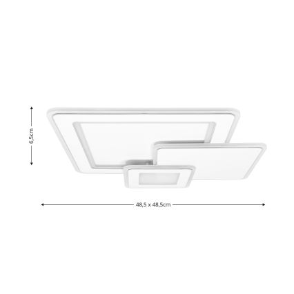 Brilagi - Plafoniera LED dimmerabile MODERN LED/93W/230V 2700-6500K 48,5x48,5 cm + telecomando