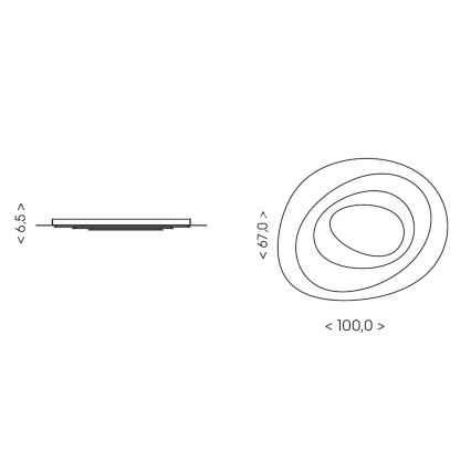 BRILAGI - LED plafoniera dimmerabile MODERN MAXI LED/105W/230V 3000-6000K 83,5x100 cm + telecomando