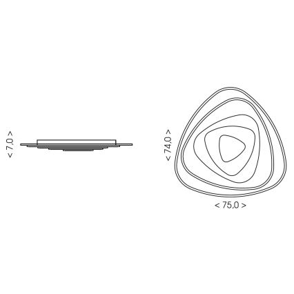 Brilagi - Plafoniera LED dimmerabile MODERN MAXI LED/140W/230V 3000-6000K 74x75 cm + telecomando