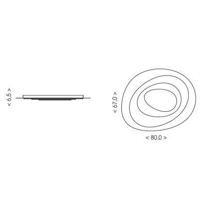 Brilagi - Plafoniera LED dimmerabile MODERN MAXI LED/87W/230V 3000-6000K 67x80 cm + telecomando