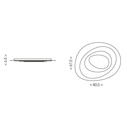 Brilagi - Plafoniera LED dimmerabile MODERN MAXI LED/87W/230V 3000-6000K 67x80 cm + telecomando