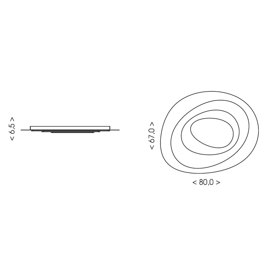Brilagi - Plafoniera LED dimmerabile MODERN MAXI LED/87W/230V 3000-6000K 67x80 cm + telecomando