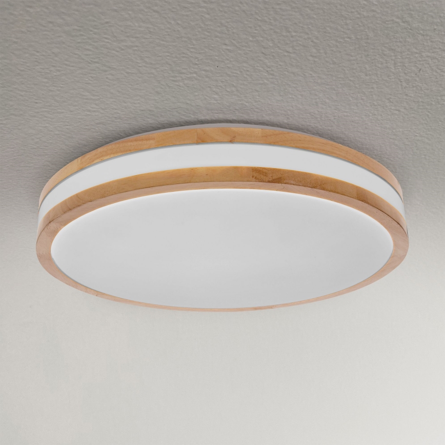 Brilagi - Plafoniera LED dimmerabile MOLINA LED/48W/230V 3000-6500K quercia diametro 38 cm + telecomando