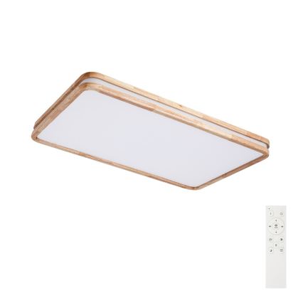 Brilagi - Plafoniera LED dimmerabile MOLINA SQUARE LED/128W/230V 3000-6000K rovere 90x60 cm + telecomando