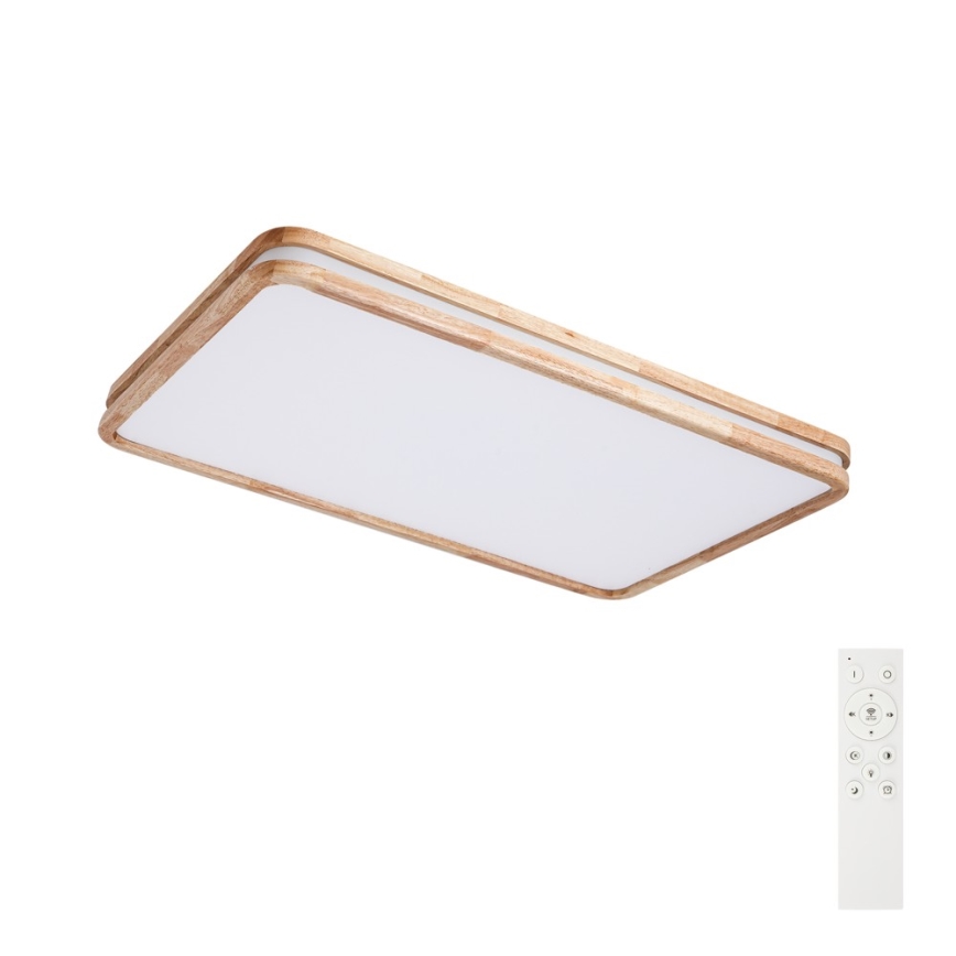Brilagi - Plafoniera LED dimmerabile MOLINA SQUARE LED/128W/230V 3000-6000K rovere 90x60 cm + telecomando
