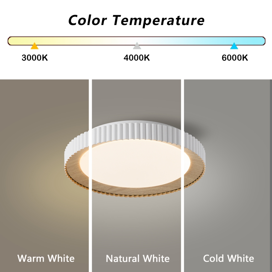 Brilagi - Plafoniera LED dimmerabile NEXO LED/48W/230V 3000-6000K bianco Ø 43 cm + telecomando
